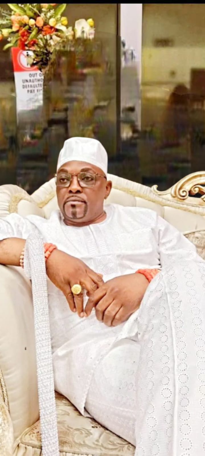 HRM Oba Dr (AMB) Adetokunbo Gbadegeshin Okikiola Tejuosho. PHD, DPHIL (Dr of Philosophy) Kesari Adabonyin - Ekun 1 The Olu Kemta Orile. Abeokuta.